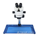 Microscópio binocular de microscópios estéreo de zoom HWF10x/22mm